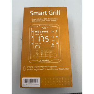 NEW Smart Grill Wireless BBQ Thermometer 6 Channels Color-coded Probes